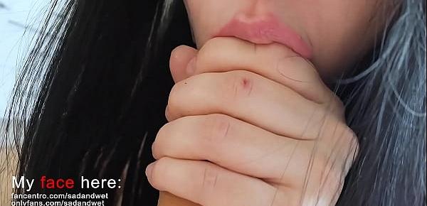  super close up blowjob, you can almost touch these lips